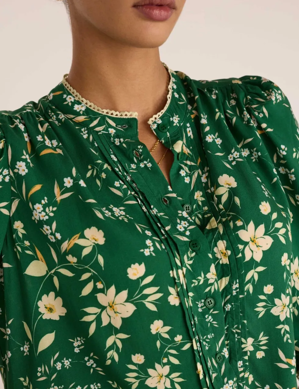 Floral Blouson Sleeve Blouse