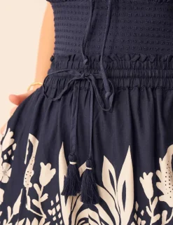 Floral Border Print Shorts