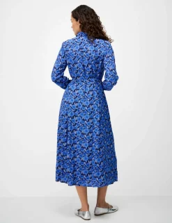 Floral Button Through Midi Shirt Dress
