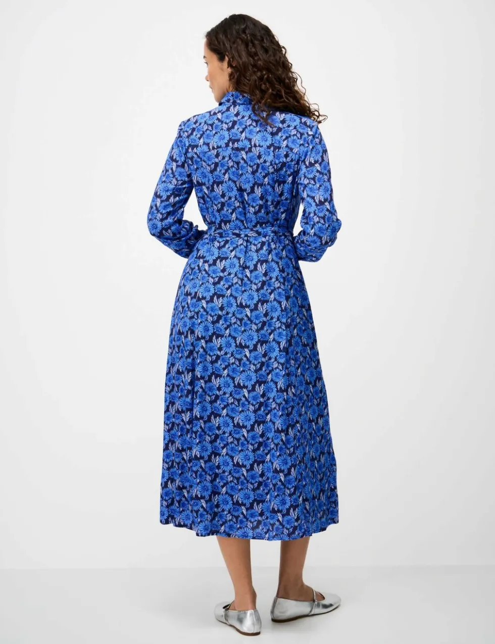 Floral Button Through Midi Shirt Dress