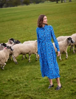 Floral Button Through Midi Shirt Dress