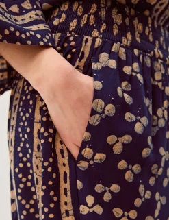 Floral Cuffed Wide Leg Trousers