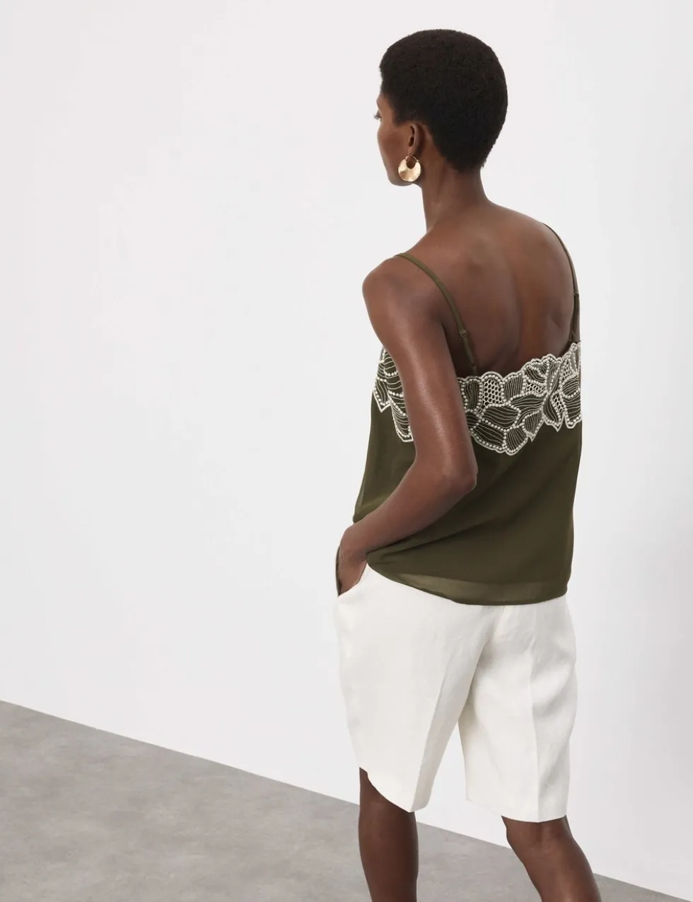 Floral Embroidered Cami Top