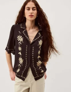 Floral Embroidered Shirt