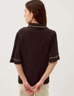 Floral Embroidered Shirt