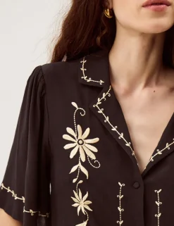 Floral Embroidered Shirt