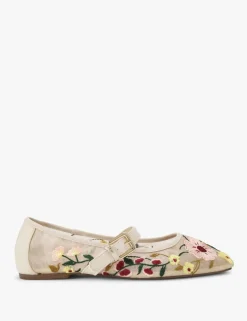 Floral Flat Mesh Ballet Flats