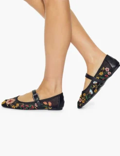 Floral Flat Mesh Ballet Flats