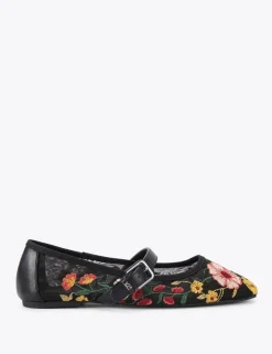 Floral Flat Mesh Ballet Flats