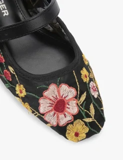 Floral Flat Mesh Ballet Flats