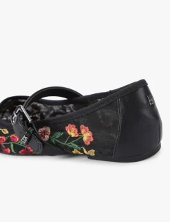 Floral Flat Mesh Ballet Flats