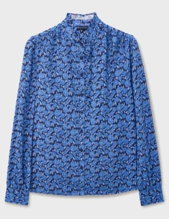 Floral Frill Detail Blouse with Cotton
