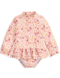 Floral Frill Long Sleeve Swimsuit (0-3 Yrs)