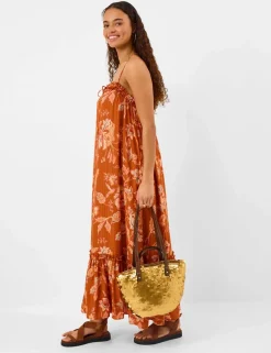 Floral Frilled Maxi Beach Dress