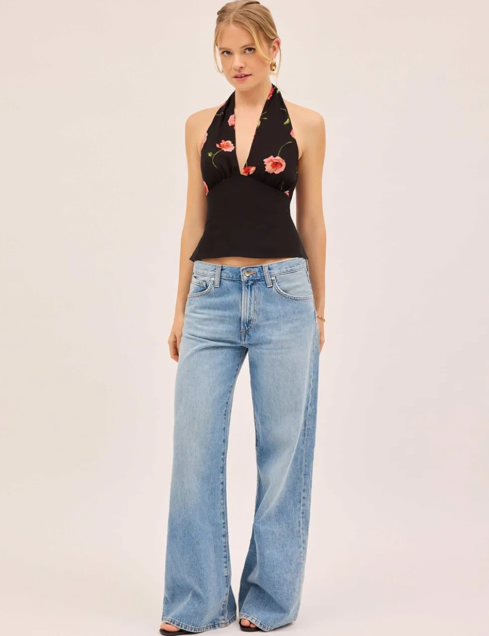 Floral Halter Neck Blouse