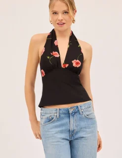 Floral Halter Neck Blouse