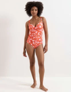 Floral High Waisted Bikini Bottoms