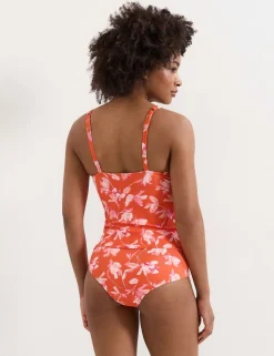 Floral High Waisted Bikini Bottoms