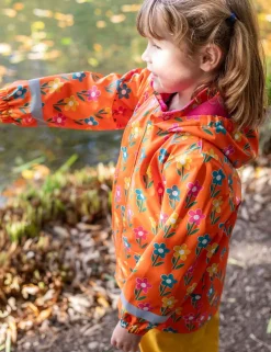 Floral Hooded Fleece Lined Raincoat (1-10 Yrs)