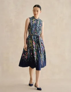 Floral Knee Length Skater Dress