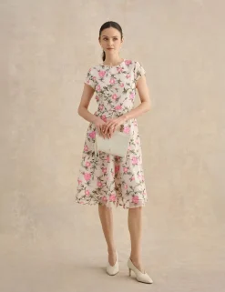 Floral Knee Length Skater Dress