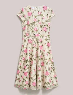 Floral Knee Length Skater Dress