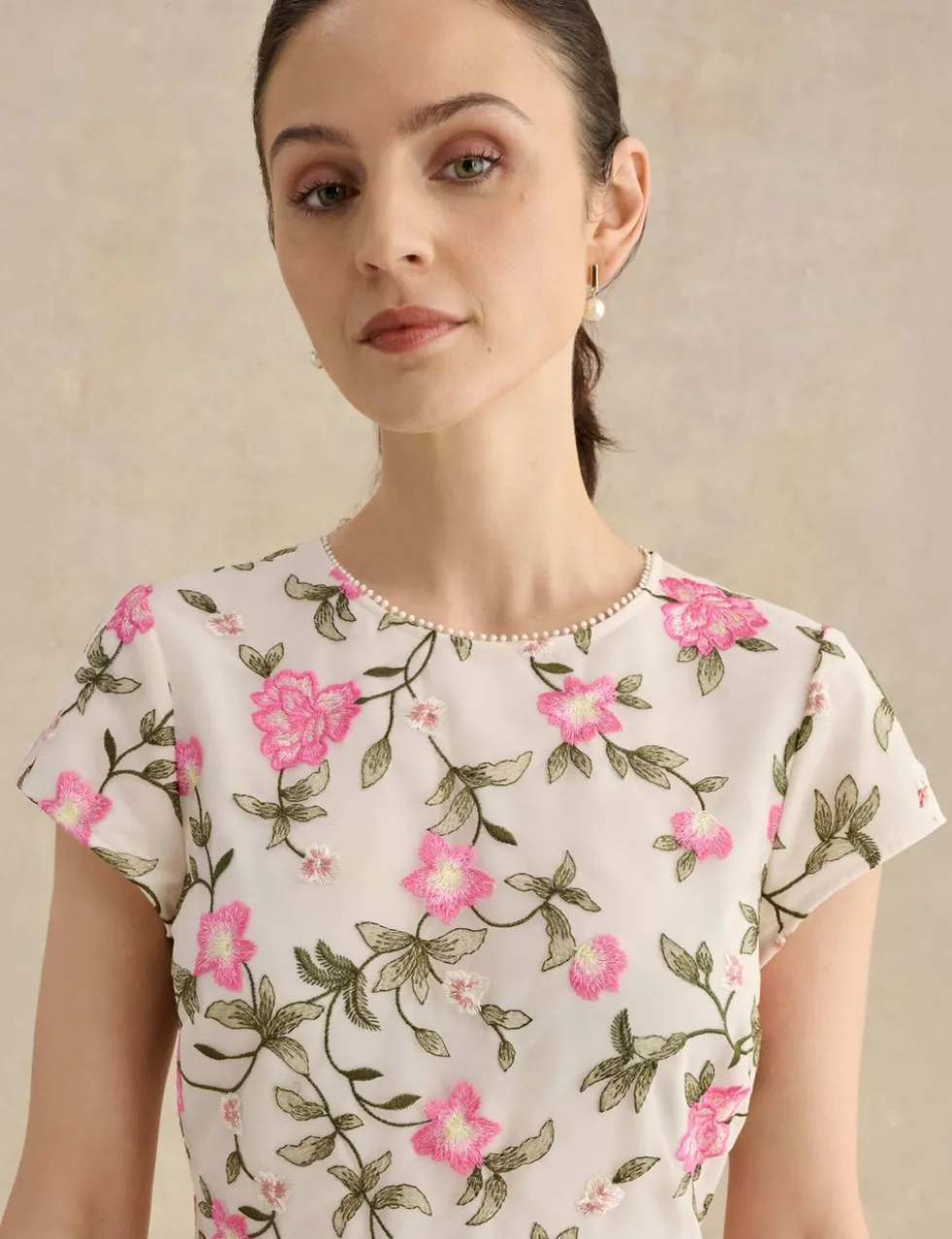 Floral Knee Length Skater Dress