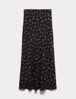Floral Midaxi A-Line Skirt