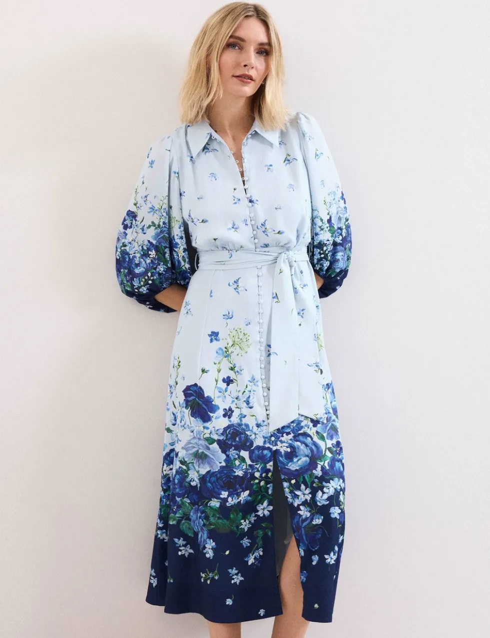 Floral Midaxi Shirt Dress