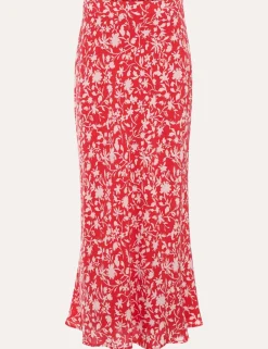 Floral Midi A-Line Skirt
