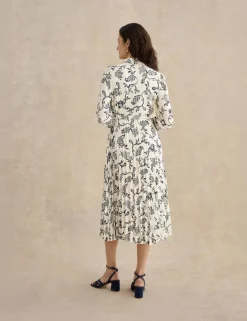Floral Midi Shirt Dress