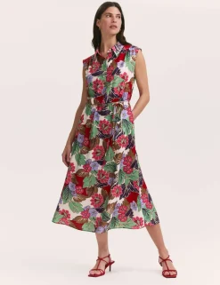 Floral Midi Shirt Dress