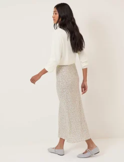 Floral Midi Slip Skirt