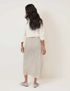 Floral Midi Slip Skirt