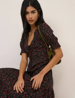 Floral Midi Tiered Dress