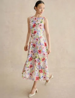 Floral Midi Waisted Dress