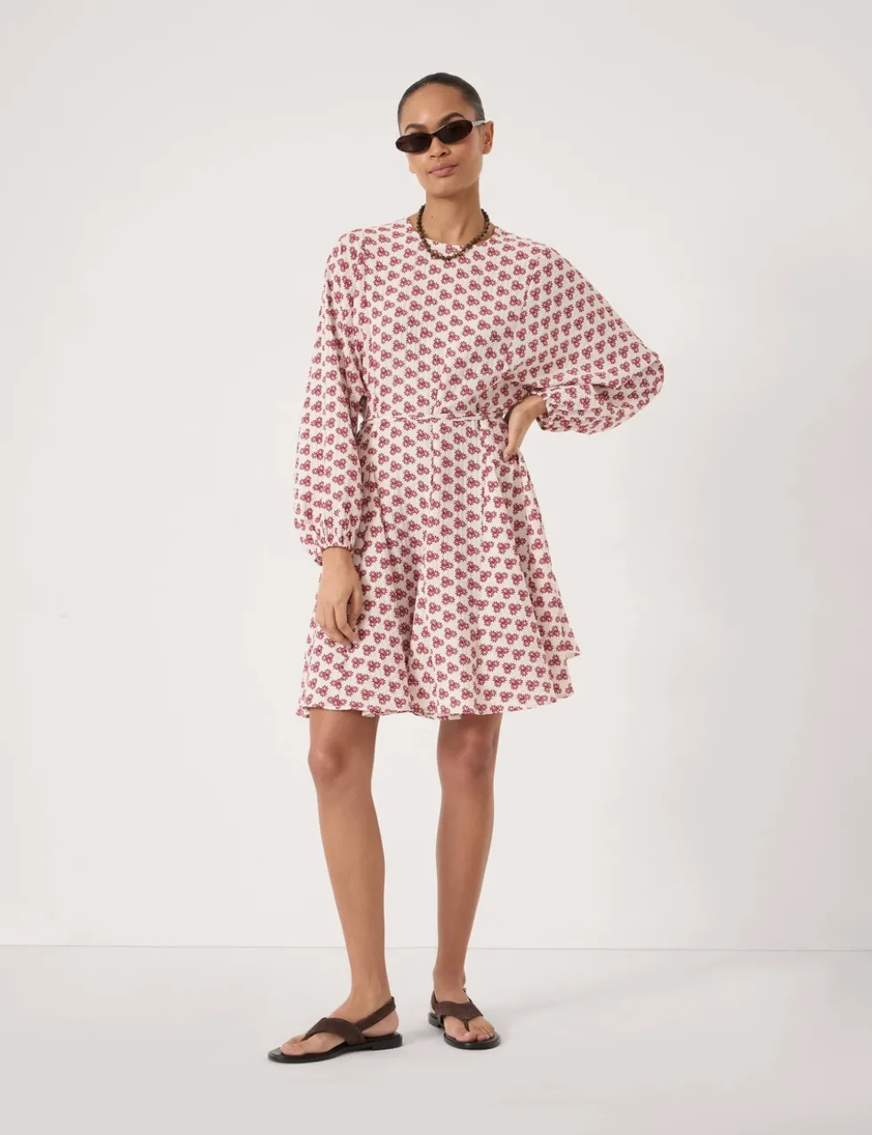 Floral Mini Smock Dress