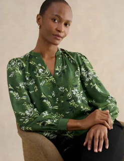 Floral Notch Neck Blouse