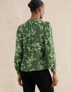 Floral Notch Neck Blouse