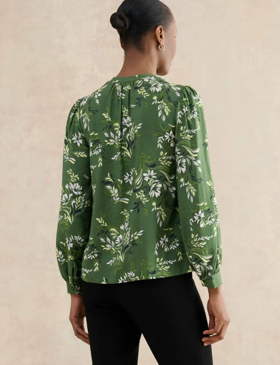 Floral Notch Neck Blouse