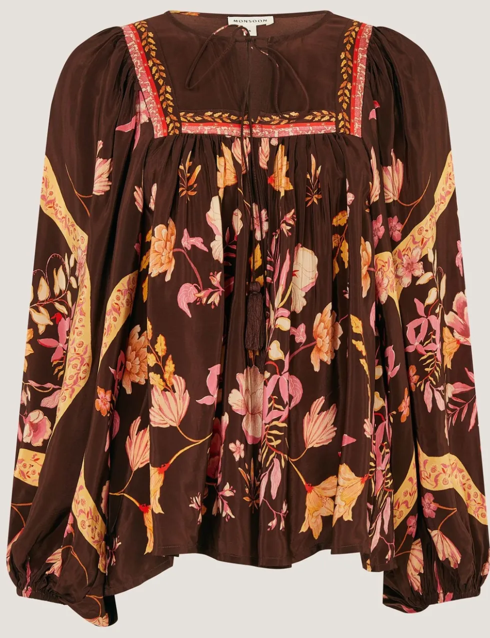 Floral Notch Neck Blouse