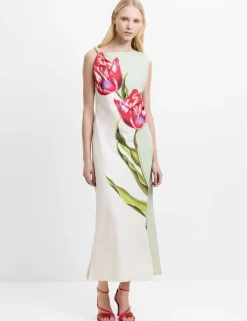 Floral One Shoulder Midaxi Column Dress