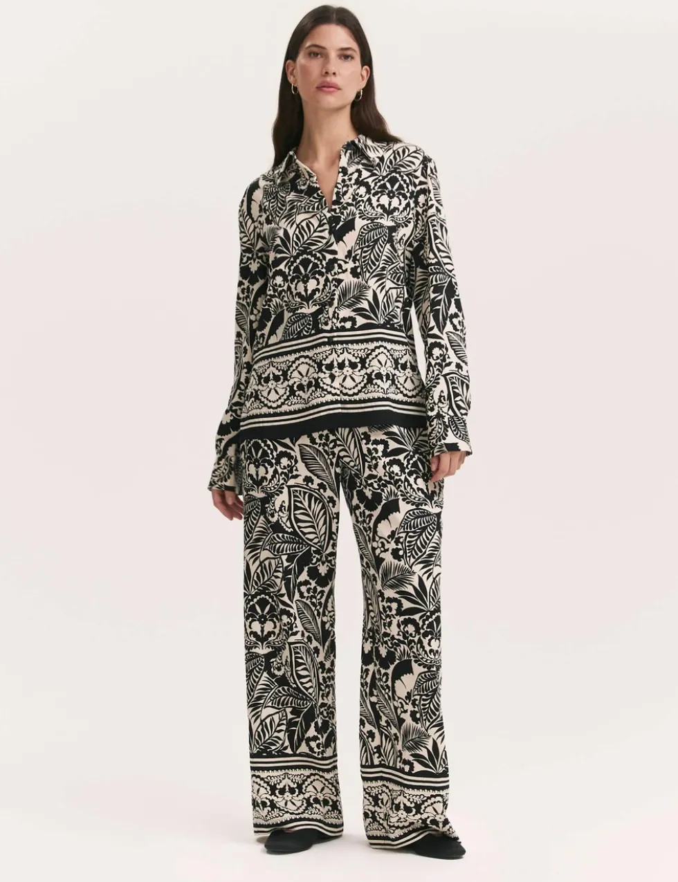 Floral Print Collared Shirt