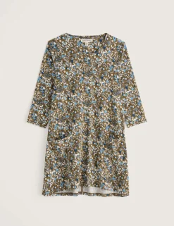 Floral Relaxed Tunic with Cotton