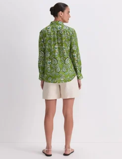 Floral Shirt with Silk