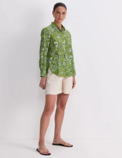 Floral Shirt with Silk