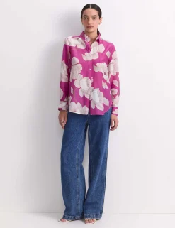 Floral Shirt with Silk