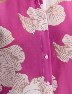 Floral Shirt with Silk