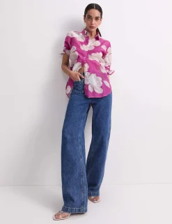 Floral Shirt with Silk