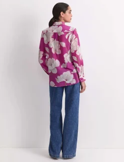 Floral Shirt with Silk